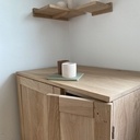 Bureau et étagères en chêne