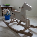 Cheval à bascule en hêtre