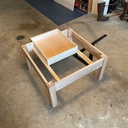 Table basse en frêne avec un tiroir