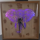 Horloge murale Éléphant avec Leds