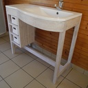Meuble vasque courbe