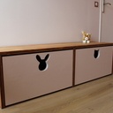 Banc coffre à jouets - rivière crayola