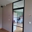 Porte vitrée avec imposte