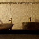 Double plan vasque en pierre