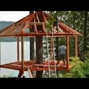 Charpente dans les arbres