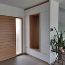 Placard d'entrée avec assise et miroir