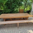 Table extérieure en Douglas 3000x1250