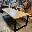 Table bois/metal en chêne massif