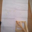 Maquette charpente arêtier régulier