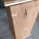 Socle en chêne et incrustation frêne