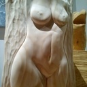 Sculpture buste de femme .