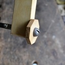 Cadre de scie à chantourner, sorti d'une bûche