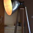 Lampe trepied gamelle indus
