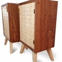 Chevets viking en frêne et noyer