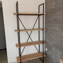 Bibliothèque acier/chêne