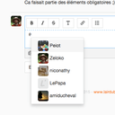 Mentionner un boiseu dans les commentaires