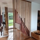 Claustra orientable en noyer