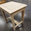 Tabouret avec pieds gainé et placage en papillon