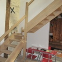 Escalier balancé en chêne