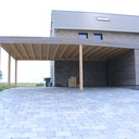 Carport avec arrondi en plein cintre