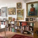 Bibliothèque d'angle (latté chêne / alèses massif)