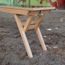 Banc zig zag pliable