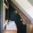 Dressing et meuble de salle de bains à porte en sisal