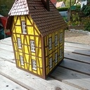 Nichoir à mésanges Ciment et bois