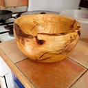 Bol en murier avec  bordure brute