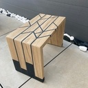 Tabouret d'apéro avec joints type pont de bateau