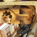 Lampe noyer dans la masse