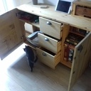 Buffet avec litière intégrée