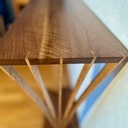 Console "éventail", noyer et chêne