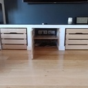 Caisses à bois en bois et porte "cache box"