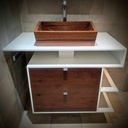 Meuble bain en contraste