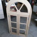 Croisée à la Française impose cintré avec trompillon et petit bois rayonnant