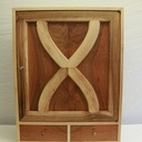 Console murale en noyer style directoire