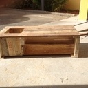 Table basse sur roulette