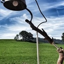 Lampe de bureau en recup