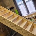 Escalier droit en frêne