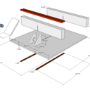 Chariot de coupe pour kity 608/609