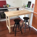 Ilot/table de cuisine mobile