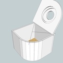 WC Sec Semi Arondi et Seau en douve