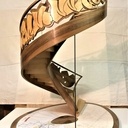 Escalier prenant la forme d'un œuf sur la vue en plan