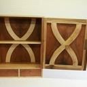 Console murale en noyer style directoire