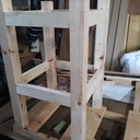 Petite table de nuit pour ma filleule en bois de palettes