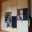 Placard de chambre d'enfant en contreplaqué de peuplier