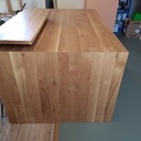 Cuisine sur mesure en chêne et MDF teinté noir