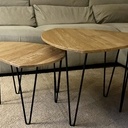 Tables basses gigognes en chêne piqué