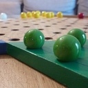 Jeu de dames chinoises en chêne.